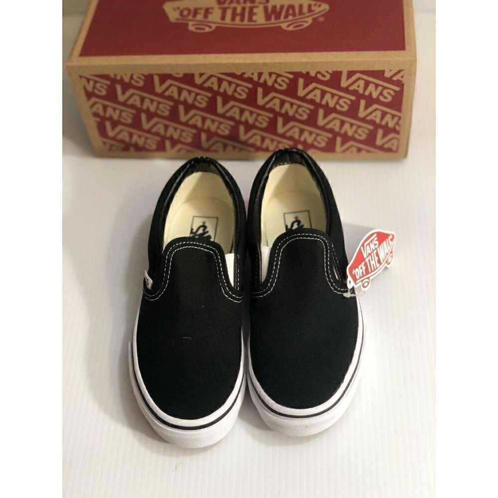 Vans Kids Classic Slip On Black Casual Shoes - Picture 11 of 11